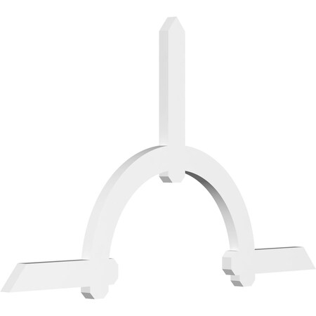 Ekena Millwork Ericson Architectural Grade PVC Gable Bracket, 72"W x 42"H x 2"D x 4"F, 14/12 Pitch GBP072X42X0204ERI00